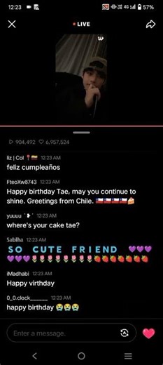 Taehyung birthday live in weverse 😊