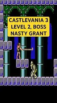 Castlevania 3 Dracula's Curse (NES 1990) - Level 2, Boss Nasty Grant #nes #retrogaming