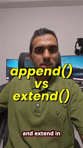 append() vs extend() in Python (Most People Get This Wrong) #python #learnpython #pythoninterview
