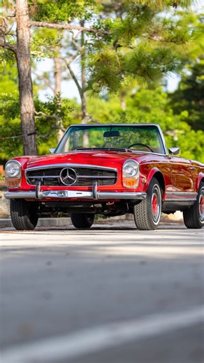 Unique Cars of Palm Beach on Instagram: "Magnificent, timeless steel. The Mercedes Benz 280SL built to be driven 💫 1971 Mercedes Benz 280SL Pagoda, Two Owner car with a Comprehensive Restoration by Unique Cars of Palm Beach, Manual Transmission, Amazing Driver, Runs like new, feather Clutch, Finished in Signal Red Color Code 568 with Brand new Bamboo Leather interior, New Tobacco Brown soft top, Matching color Hard Top Signal Red , Matching numbers and colors to the Data Card, all spot welds an