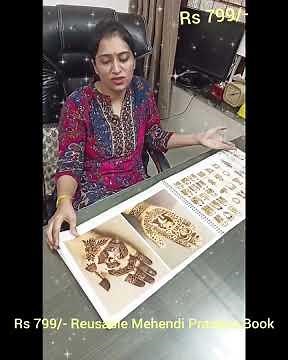 Reusable Mehendi Practice Book Design Artist Professional #mehndi #learnmehendi #mehendiart