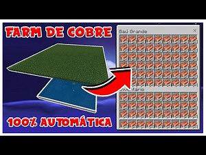Como fazer uma farm de cobre 100% automática - Minecraft Bedrock