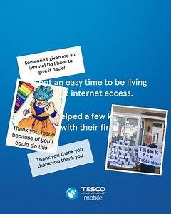 3K views · 20 reactions | Remember your first phone? We gave smartphones to 150 kids with limited internet access, helping them keep up with classes. | Tesco Mobile | Facebook