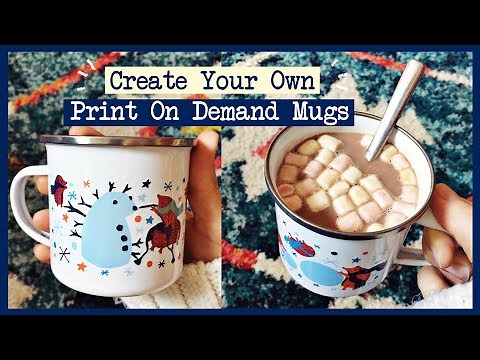 How To DESIGN A Print On Demand Mug | Hedgehog Enamel Mug