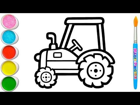 Tractor Carrying Hay Picture Drawing, Painting, Coloring for Kids and Toddlers#390