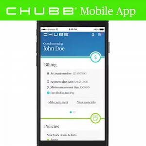 Let's get more clients on the Chubb Mobile app! Now it's even easier to pay bills quickly and securely in just a few clicks. | Chubb North America