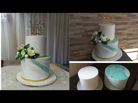 How to Decorate a Simple 2 Tier Wedding Cake |Fondant Cake