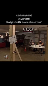 Kurt Angle learns that you don’t give the APA constructive advice about their approach to their business... 😂 #onthisdayinwwe | On This Day in WWE