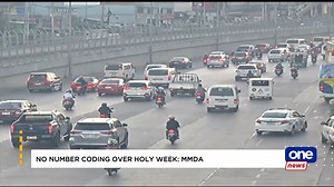 MMDA suspends number coding scheme during Holy Week, April 6-10 The Metropolitan Manila Development Authority (MMDA) has suspended the number coding scheme from April 6 to April 10. Over 2,000 personnel will also be deployed on major thoroughfares, transport terminals, and popular churches to ensure smooth traffic flow during the Holy Week. | ONE News
