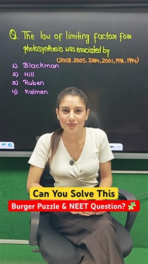 Can You Solve This Burger Puzzle & NEET Question? 🧩| Law of Limiting Factors Explained | Shivani Mam