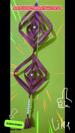 Colour paper craft ✨👌🏻😍/Wall hanging💫💗|| #artandcraft