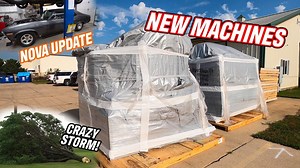 Crazy Shop Day! 2 CNC New Machines Arrive while 112 MPH winds wreck our town! Shop Motion Raceworks www.motionraceworks.com | Motion Raceworks