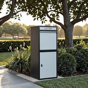 [Hot Item] Home Garden Outdoor Mailbox Floor Mounted Metal Parcel Drop Delivery Box