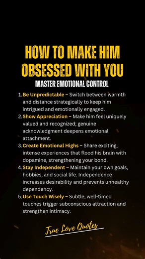 How to Make Him Obsessed With You | True Love Quotes