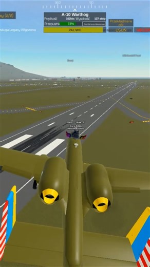 PTFS A-10 THUNDERBOLT II ROBLOX EMERGENCY LANDING ENGINE FAILURE subskrybujcie #roblox #ptfsroblox