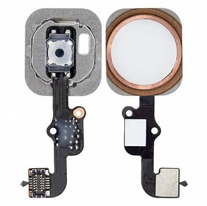 Home Button Complete for Apple iPhone 6s Plus Rose Gold - Outer Plastic with Inner Flex
