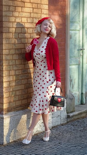 Voodoo Vixen on Instagram: "💋 Retro romance is in the air. Fall in love with vintage charm this Valentine’s Day. Hearts and timeless style ❤️ • New Arrivals Shop Now: Heart Polka Dot Wrap Dress, Scalloped Edge Heart Knit Cardigan, Retro Red Wool Beret Hat . . . . . WITH @vintage_zessin #ValentineEdition #RetroRomance #VintageStyle #HeartPrint #RetroDress PinupVibes VintageLove OccasionDress RetroOutfit ValentinesLook"