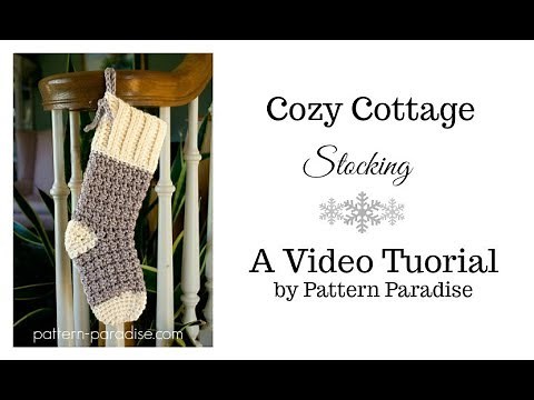 Cozy Cottage Christmas Stocking (Right Hand Version)
