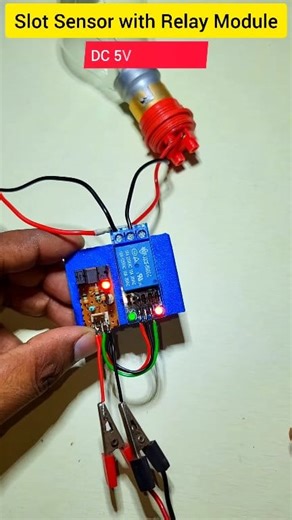 Slot Sensor with Relay Module 🔥😲 #electroeshu #electronics #experiment #module #DIY #circuit | ElectroEshu