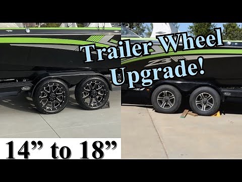 Boat trailer 18” wheel and tire upgrade. 18x9 Gear Alloy 726mb 2015 boatmate trailer Tige Z3