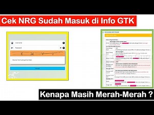 Cek NRG Sudah Masuk di Info GTK ~ Tapi Kenapa Masih Merah ?