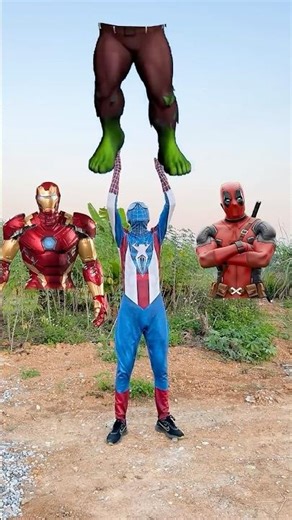 Spiderman and Deadpool troll the fat guy 😂 #shorts