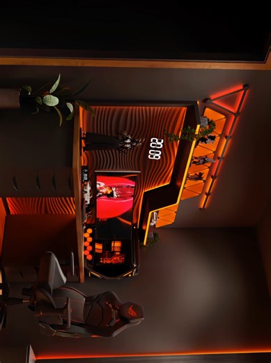 RWB Garage & Setup in 4K✨️ #gamingsetup #gamingroom #pcsetup #porsche #rwb