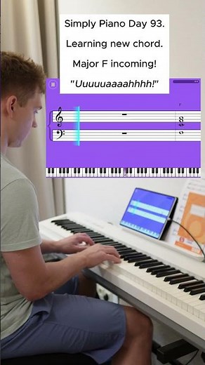 I'm Learning Piano Using Simply Piano – Day 93 – Learning New Chord Major F