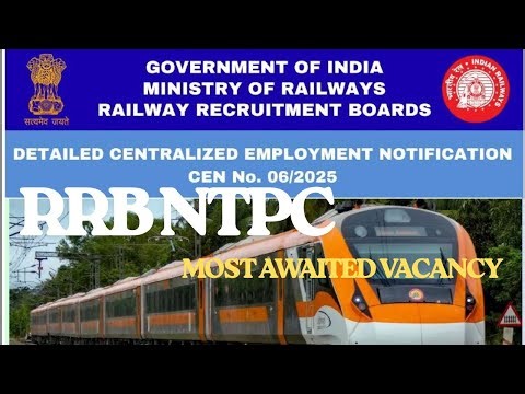 RRB NTPC 2025 FULL NOTIFICATION I🔥 5800+ Vacancies I RRB NTPC FORM FILL UP