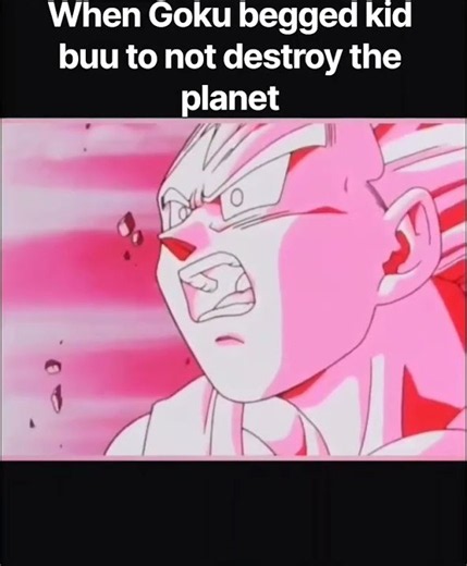 when goku pleaded with kid buu (dragon ball z)