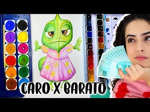 MATERIAL CARO X BARATO: Batalha de aquarelas de $40 vs $100! Qual a melhor? Paula Stephania