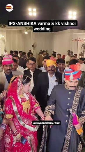 IPS-ANSHIKA varma wedding with ips kk vishnoi ❤️🚨 #ips #wedding #marriage #aspirants #ytshorts