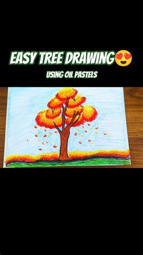 Simple and Easy Tree Drawing😍🌳#drawing #shorts | Softie Palette