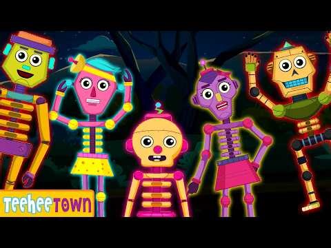 Five Crazy Skeletons Robot | Robot Skeletons Dance | Kids Songs | ABC Learning Club