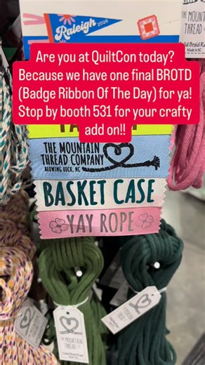 How is it already Day 4 of QuiltCon?! We can't wait to see you and show you the ropes!! #themountainthreadcompany | The Mountain Thread Company
