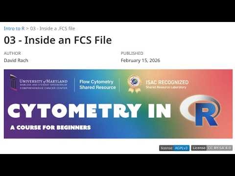 Cytometry in R - Inside an FCS File - Week #03 v1