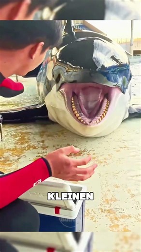 This orca chooses its own food.