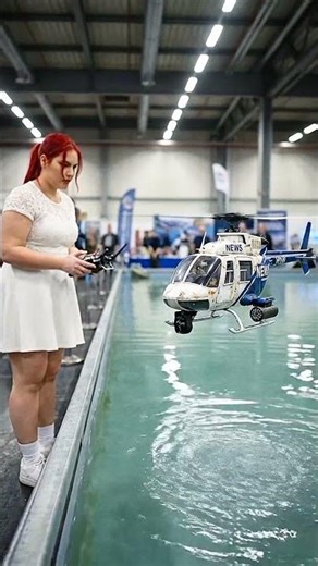 Rc miniature News helicopter testing toy - flying across the room