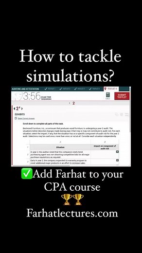 https://Farhatlectures.com#cpaexam #cpaexamlife #cpa #cpaexamsquad #cpaexamreview #cpaexamprep #big4 #pwc #ey #pwc #deloitte #accounting #accountingstudent #accountingmajor | Farhat's Accounting Lectures