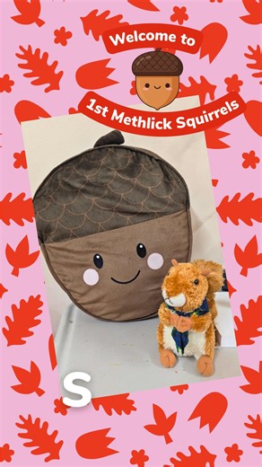 Squirrels were recently joined by our new acorn friend and voted on what to call them. Our squirrel mascot is called "Chocolate" as decided by our very first Squirrels. What do you think we named our acorn? | 1st Methlick Scout Group