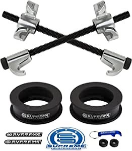 Supreme Suspensions - 2" Front Leveling Kit for 2019-2023 RAM 1500 2WD 4WD High-Strength Steel Front Lift Spacers with Coil Spring Compressor Tool - Can Cooler Included with Purchase