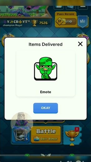 clash royal new free emote 🤩#@yousufcr_c