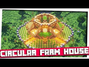 Minecraft - Circular Farm house｜Minecraft Timelapse｜Base Inspiration & Ideas｜Farm house ideas