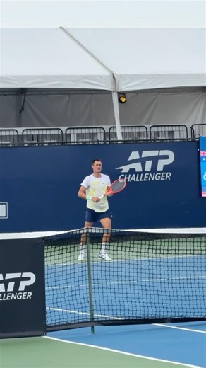 Watching Bernard Tomic courtside at the #SanDiegoOpen #tennis #tomic #bernardtomic #tennisplayer