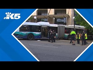 Sound Transit bus crashes into structure in downtown Seattle