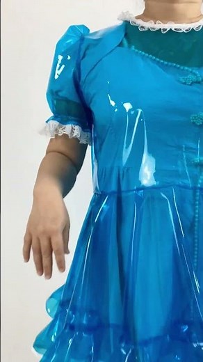 Sexy Lockable Clear PVC A-Line Mini Dress