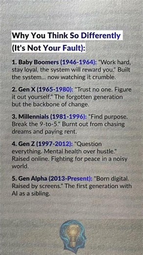 Why Every Generation Thinks Differently 🤯
