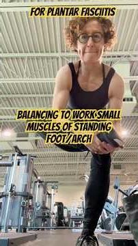Balancing routine to strengthen arch and gluteus medius of standing leg
