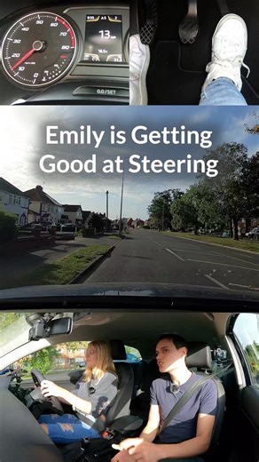 Emily is getting good at steering. #learningtodrive #steering | Conquer Driving