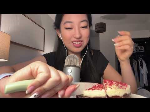 ASMR | Eating My Birthday Cake With Me 💕🎂 Mukbang mouth sounds